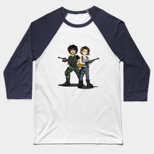 RE3 Remake Jill Valentine and Carlos Oliveira Baseball T-Shirt